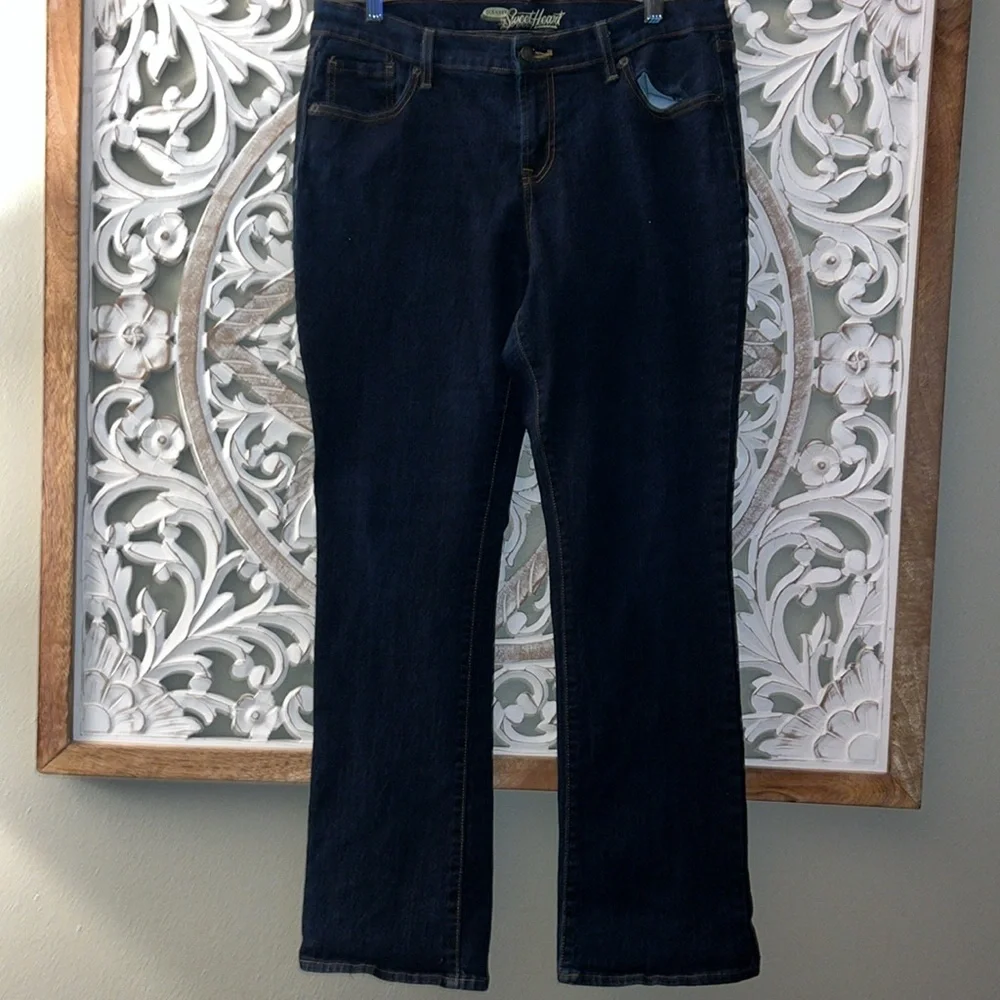 Old Navy The Sweetheart Bootcut Women's Long Dark Wash Blue Denim jeans sz 14R